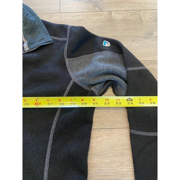 Kuhl Revel Fleece 1/4 Zip Pullover Sweater Men's Size Small Dark Brown Jacket - Picture 6 of 10
